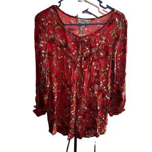 Weekend by Suzanne Betro M Peasant Top